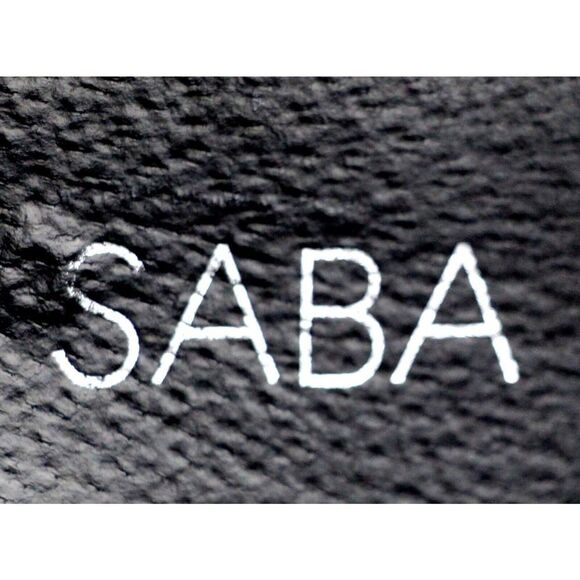 SABA BLACK GENUINE LEATHER CROCO PRINT LACE LOW HEEL POINTED TOE OXFORD SHOES 39 - Picture 10 of 11